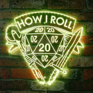 Dungeons and Dragons How I Roll RGB LED Sign
