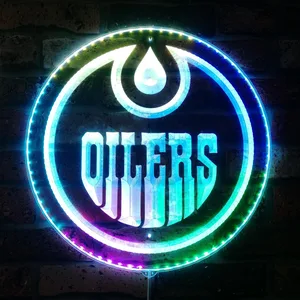 Edmonton Oilers Logo RGB LED Sign