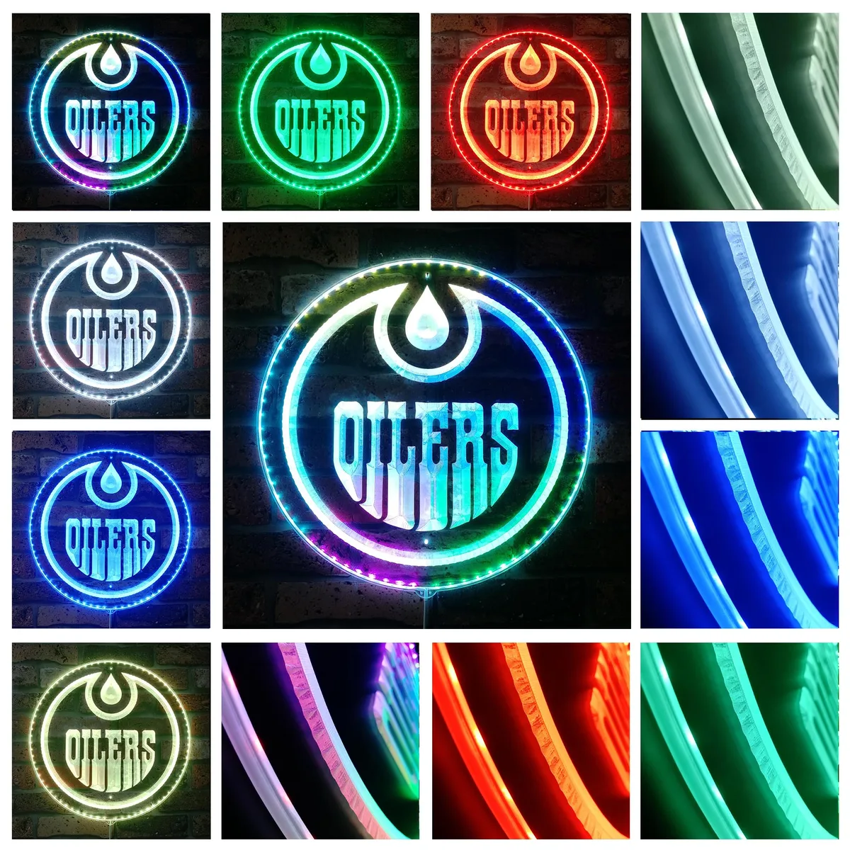 Edmonton Oilers Logo RGB LED Sign