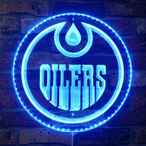 Edmonton Oilers Logo RGB LED Sign