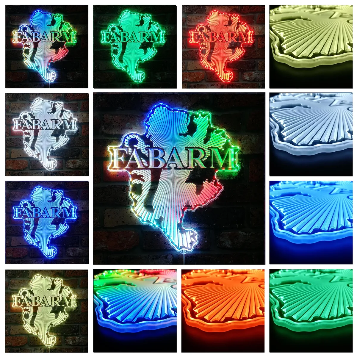Fabarm Logo RGB LED Sign