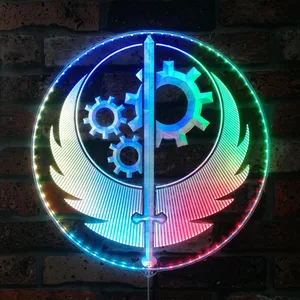 Fallout Brotherhood of Steel Logo RGB LED Sign