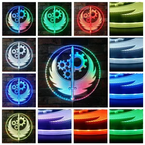 Fallout Brotherhood of Steel Logo RGB LED Sign