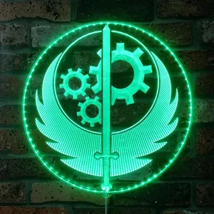 Fallout Brotherhood of Steel Logo RGB LED Sign