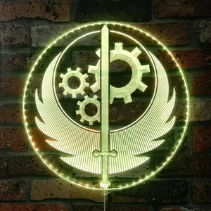 Fallout Brotherhood of Steel Logo RGB LED Sign