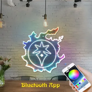 Final Fantasy 14 Dark Knight Symbol RGB LED Sign