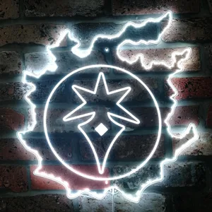 Final Fantasy 14 Dark Knight Symbol RGB LED Sign