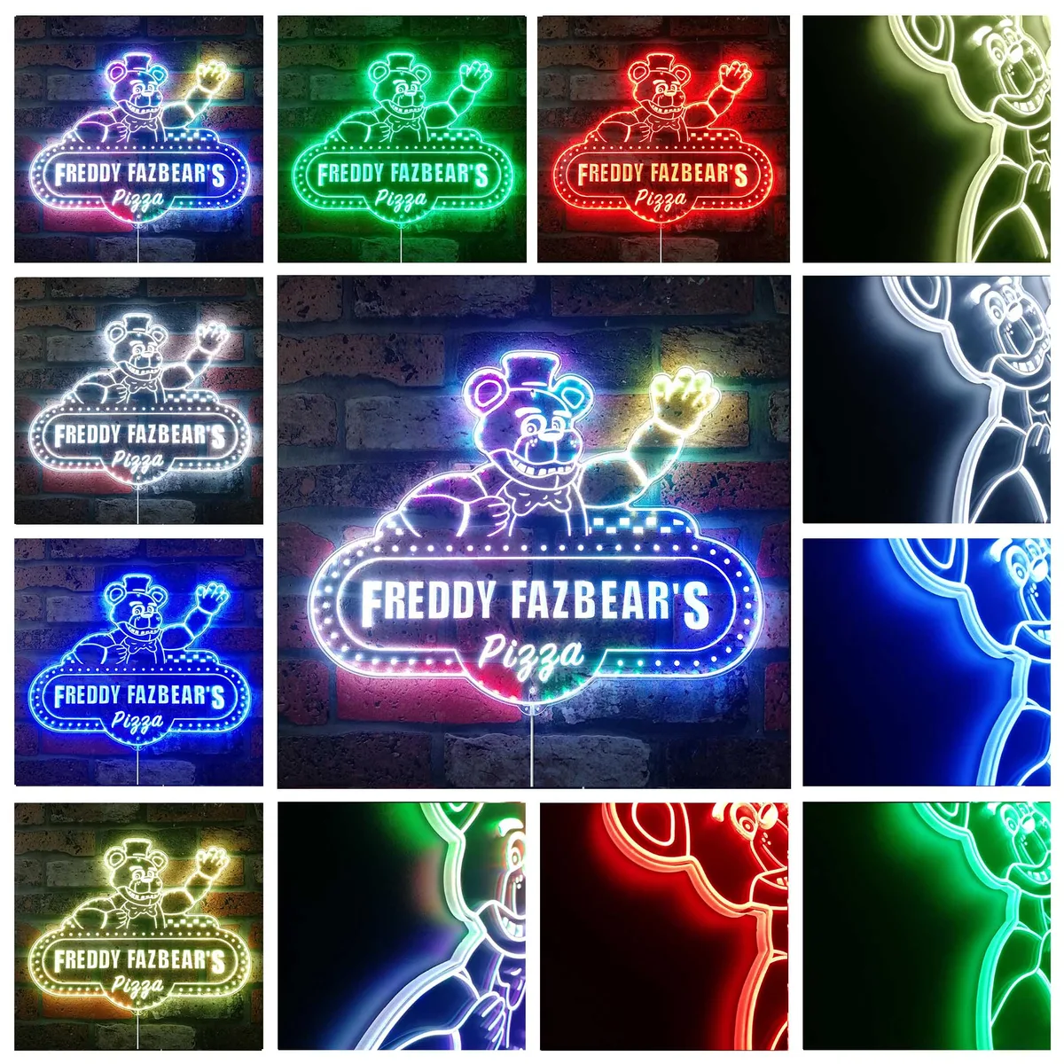 Five Nights at Freddy's Freddy Fazbear's Pizza RGB LED Sign