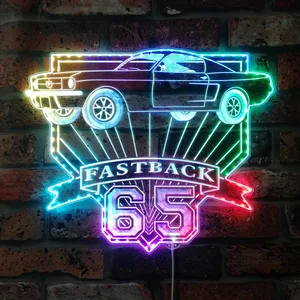 Ford 1965 Mustang Fastback 4K RGB LED Sign