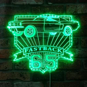 Ford 1965 Mustang Fastback 4K RGB LED Sign
