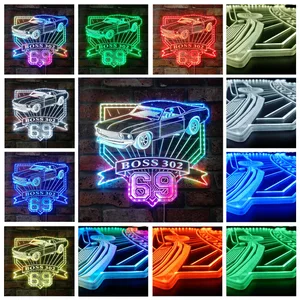 Ford 1969 Mustang Boss 302 Trans Am RGB LED Sign