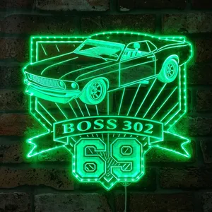Ford 1969 Mustang Boss 302 Trans Am RGB LED Sign