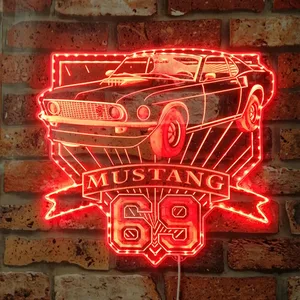 Ford 1969 Mustang Mach 1 351 RGB LED Sign