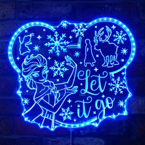 Frozen Elsa Let It Go RGB LED Sign