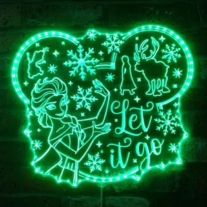 Frozen Elsa Let It Go RGB LED Sign
