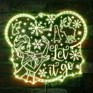 Frozen Elsa Let It Go RGB LED Sign