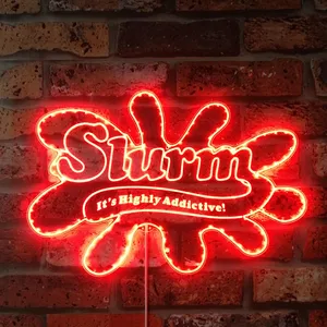 Futurama Slurm Drink Logo RGB LED Sign