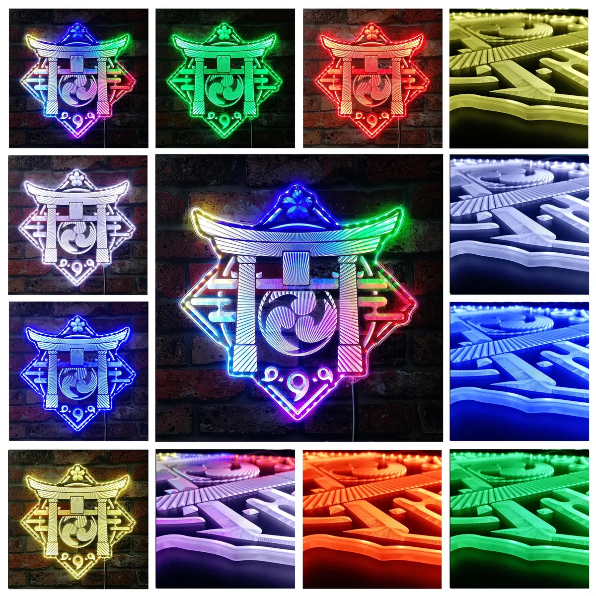 Genshin Arc Logo RGB LED Sign