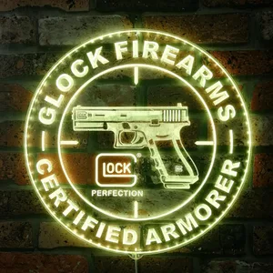 Glock Firearms Logo RGB LED Sign