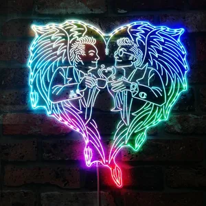 Good Omens Aziraphale and Gabriel RGB LED Sign