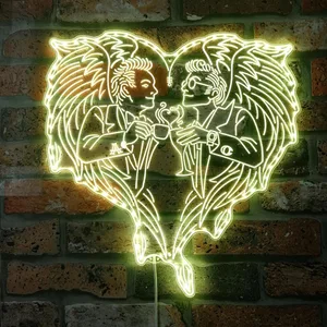 Good Omens Aziraphale and Gabriel RGB LED Sign