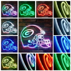 Green Bay Packers Helmet Logo RGB LED Sign