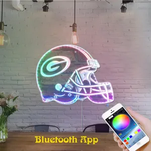 Green Bay Packers Helmet Logo RGB LED Sign
