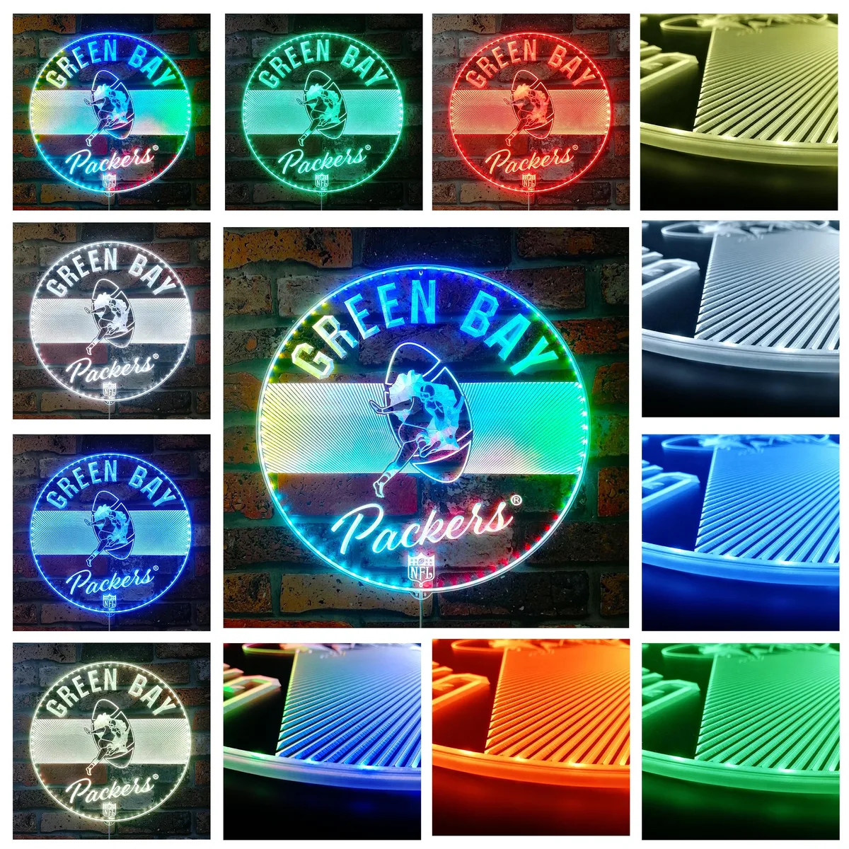 Green Bay Packers Logo 2 RGB LED Sign