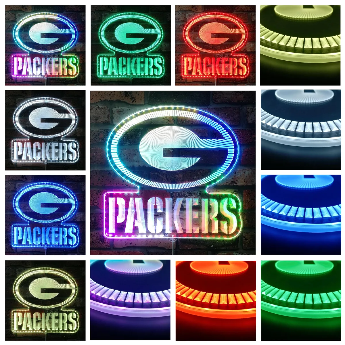 Green Bay Packers Logo RGB LED Sign
