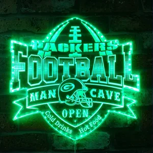 Green Bay Packers Man Cave RGB LED Sign