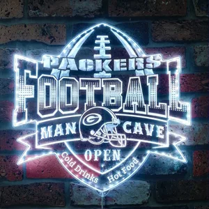 Green Bay Packers Man Cave RGB LED Sign