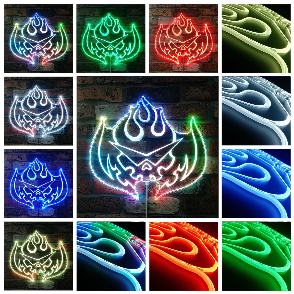 Gurren Lagann Flaming Skull RGB LED Sign