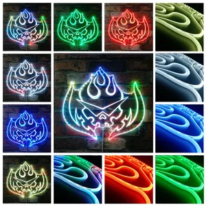 Gurren Lagann Flaming Skull RGB LED Sign