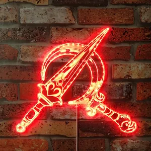 Hades 2 Melinoe Dagger and Sickle RGB LED Sign