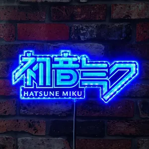 Hatsune Miku Logo RGB LED Sign