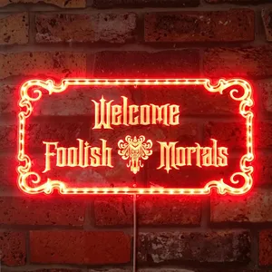 Haunted Mansion Welcome Foolish Mortals RGB LED Sign