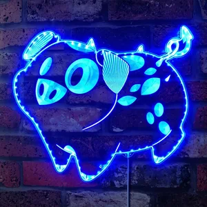 Hazbin Hotel Fat Nuggets RGB LED Sign