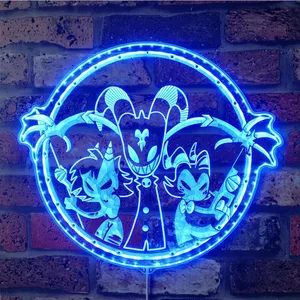 Hazbin Hotel Helluva Boss Characters RGB LED Sign