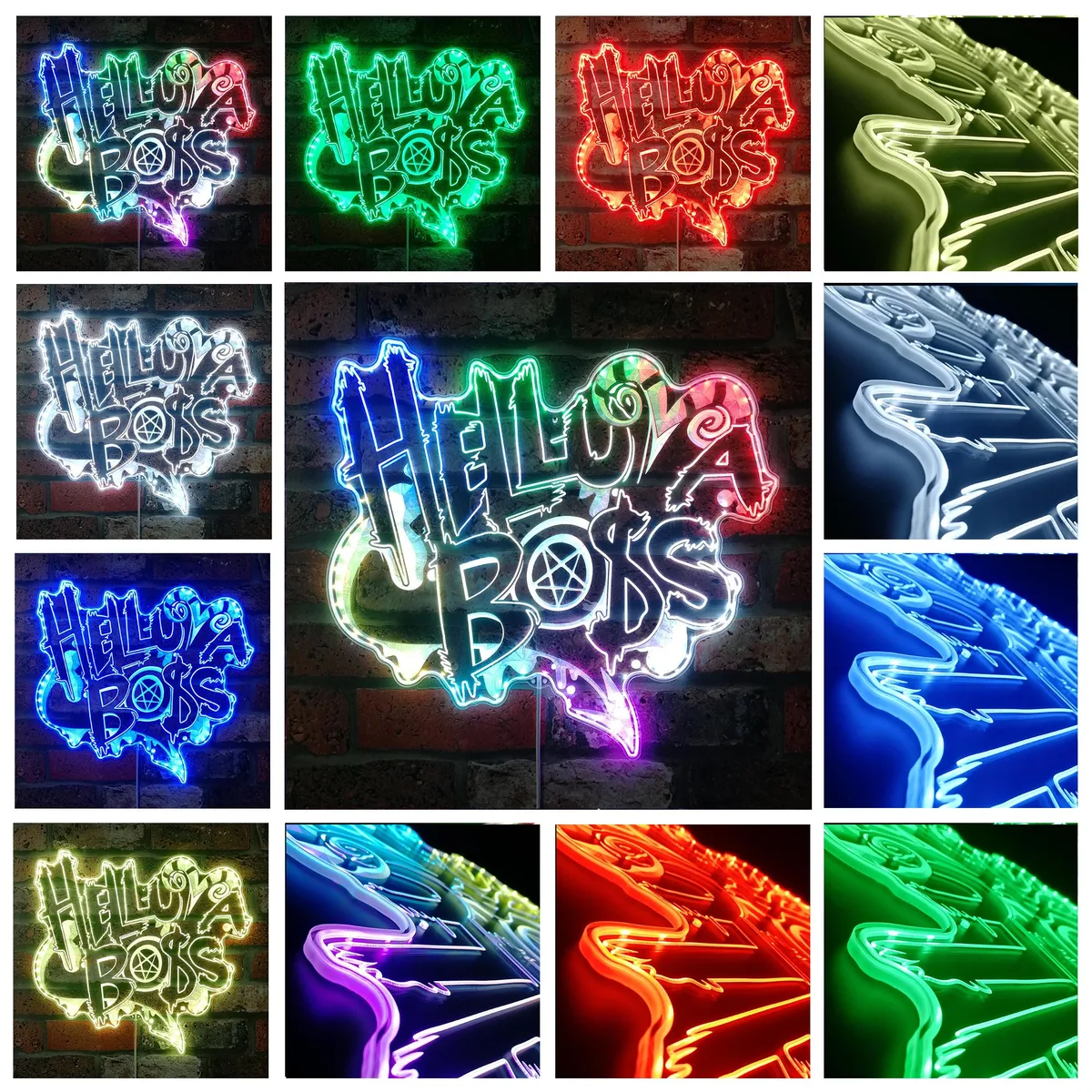 Hazbin Hotel Helluva Boss Logo RGB LED Sign