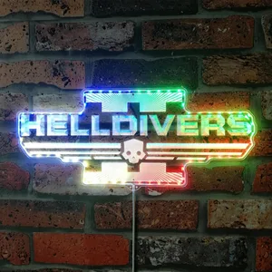 Helldivers 2 Logo RGB LED Sign