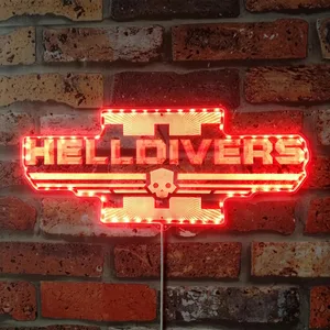 Helldivers 2 Logo RGB LED Sign
