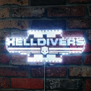 Helldivers 2 Logo RGB LED Sign