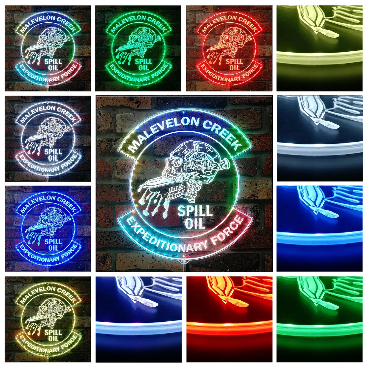 Helldivers Malevelon Creek RGB LED Sign