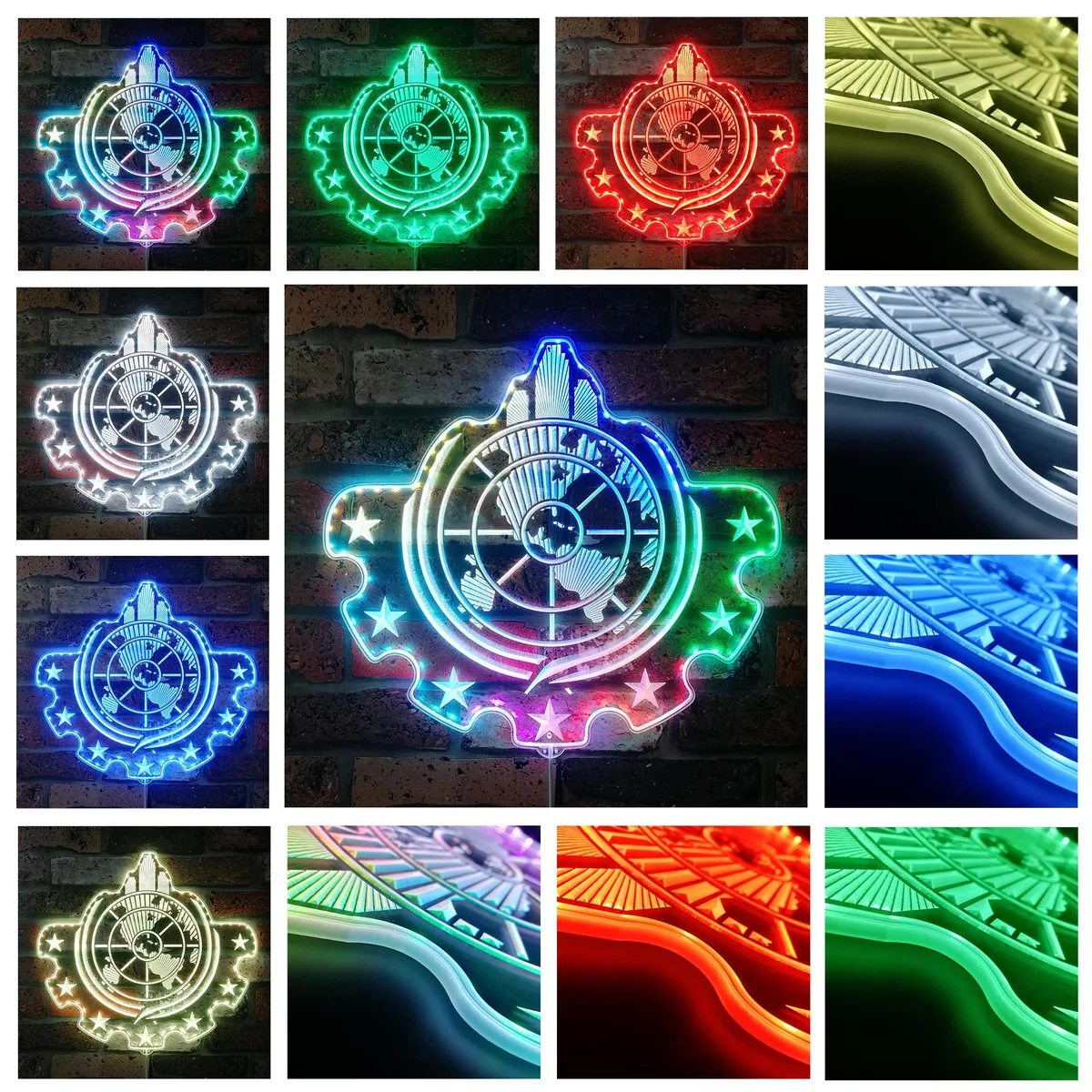 Helldivers Super Earth RGB LED Sign