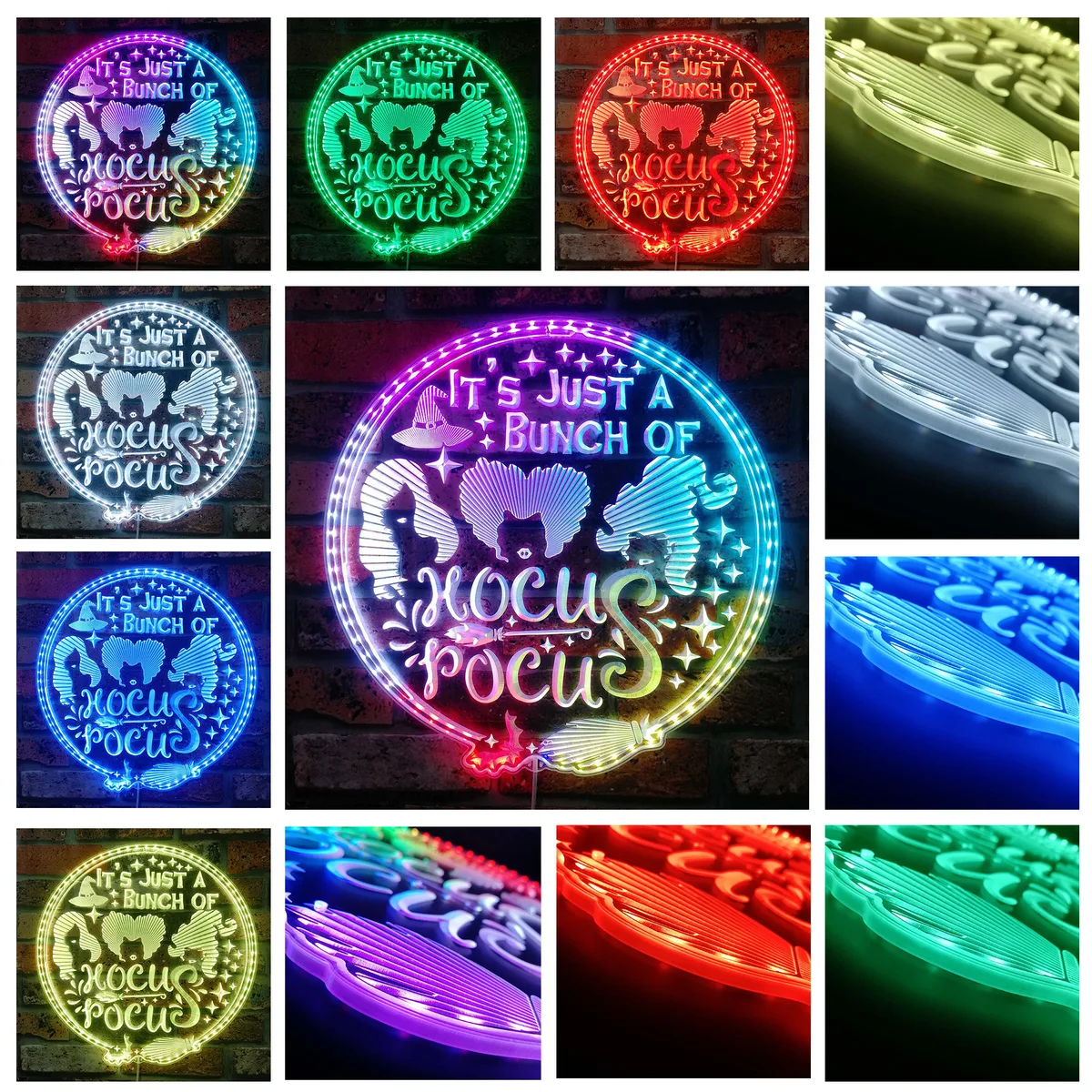 Hocus Pocus It's Just a Bunch of Hocus Pocus RGB LED Sign