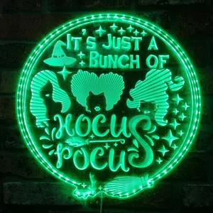 Hocus Pocus It's Just a Bunch of Hocus Pocus RGB LED Sign