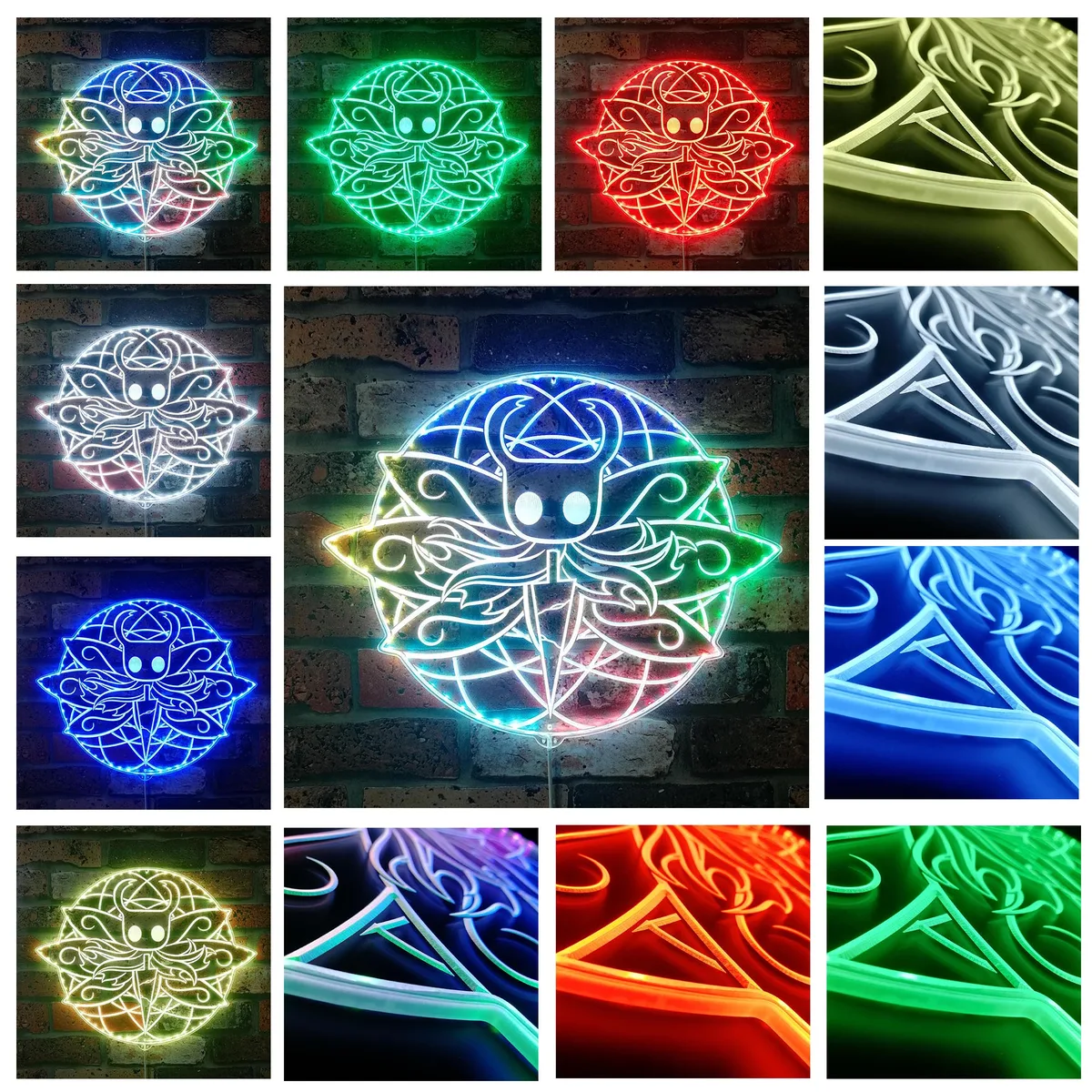 Hollow Knight Logo RGB LED Sign
