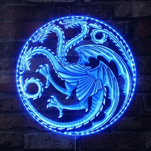 House of the Dragon Logo RGB LED Sign