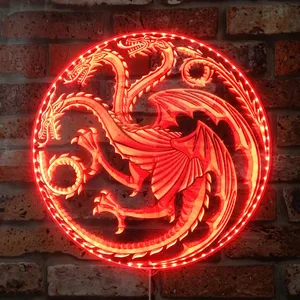 House of the Dragon Logo RGB LED Sign