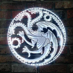 House of the Dragon Logo RGB LED Sign